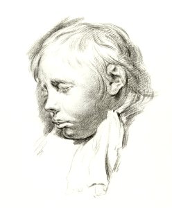 Sleeping boy by Jean Bernard (1775-1883).. Free illustration for personal and commercial use.