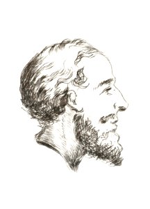 Portrait of a man with beard and mustache by Jean Bernard (1785 - 1833).. Free illustration for personal and commercial use.