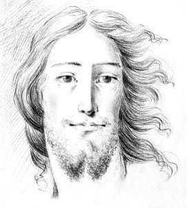 Christ sketch by Jean Bernard (1775-1883).. Free illustration for personal and commercial use.