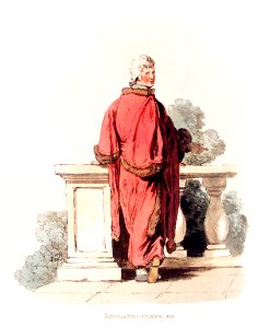 Illustration of alderman from Picturesque Representations of the Dress and Manners of the English(1814) by William Alexander (1767-1816).