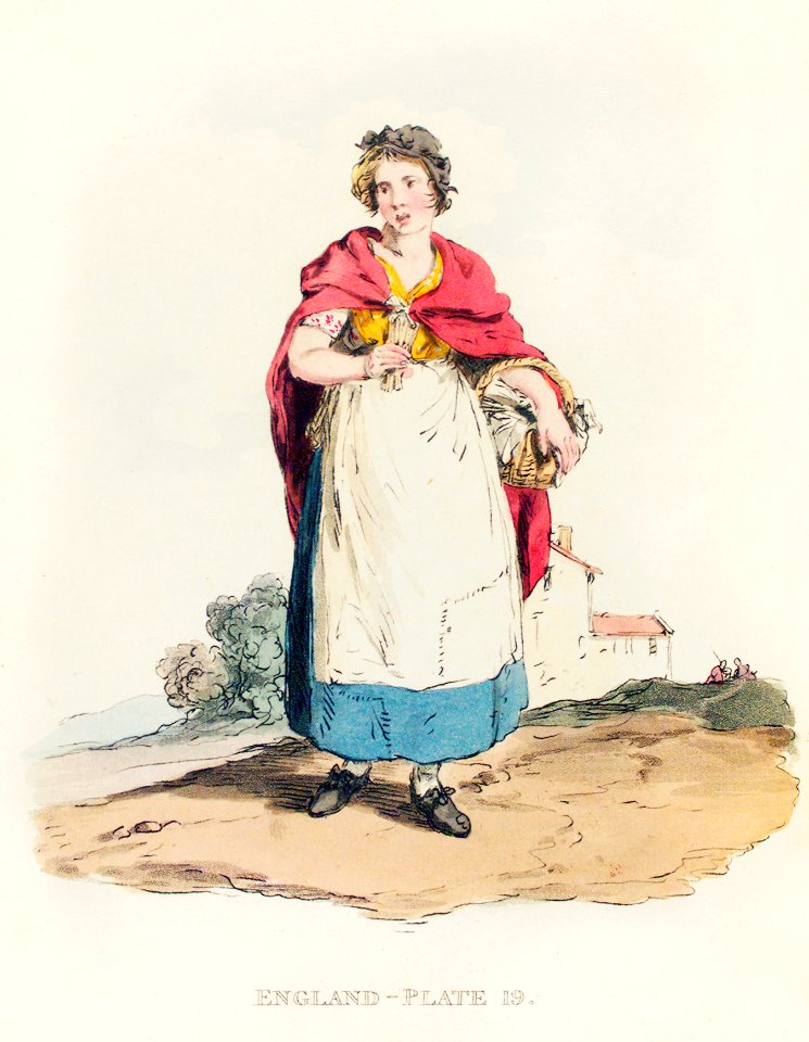 Illustration of a match-girl from Picturesque Representations of the Dress and Manners of the English(1814) by William Alexander (1767-1816).