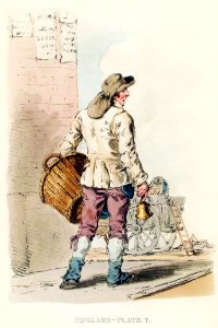 Illustration of a dustman from Picturesque Representations of the Dress and Manners of the English(1814) by William Alexander (1767-1816).