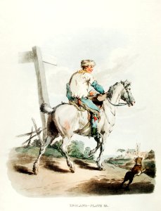 Illustration of a butcher's boy from Picturesque Representations of the Dress and Manners of the English(1814) by William Alexander (1767-1816).. Free illustration for personal and commercial use.