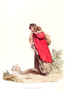 Illustration of gipsies from Picturesque Representations of the Dress and Manners of the English(1814) by William Alexander (1767-1816).