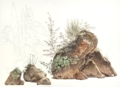 Overgrown Rocks (ca. 1809–1812) by Joseph August Knip.. Free illustration for personal and commercial use.
