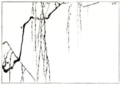 Tree branches. Illustration from Seitei Kacho Gafu (1890–1891) by Wantanabe Seitei, a prominent Kacho-ga artist. Digitally enhanced from our own original edition.