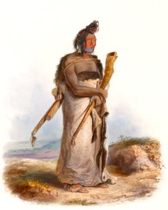 Mexkemahuastan chief of the Gros ventres des Prairies. Free illustration for personal and commercial use.