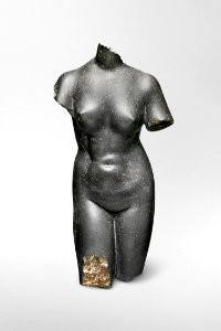 Naked lady vintage sculpture, Basalt statue of Aphrodite (late 1st–early 2nd century A.D.). Original from The MET Museum. Digitally enhanced by rawpixel.