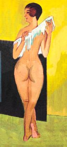 Naked woman posing sensually, vintage erotic art. Nude Figure [reverse] (1907) by Ernst Ludwig Kirchner. Original from The National Gallery of Art. Digitally enhanced by rawpixel.. Free illustration for personal and commercial use.
