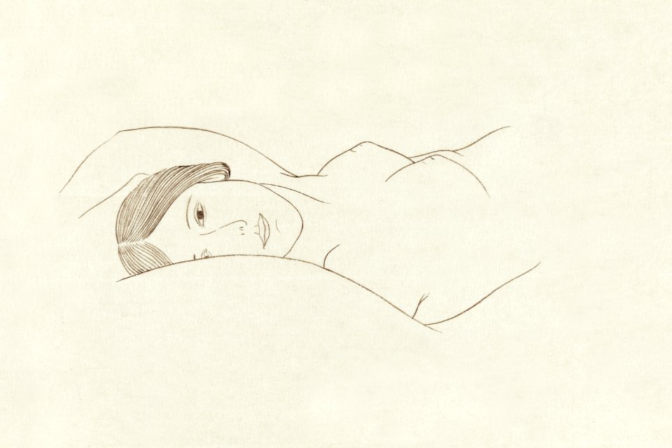 Naked Woman Posing Sexually Vintage Nude Illustration Reclining Nude Woman By Ananda K