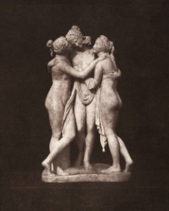 Sensual nude sculpture, Three Graces (1840s) by William Henry Fox Talbot. Original from The MET Museum. Digitally enhanced by rawpixel.