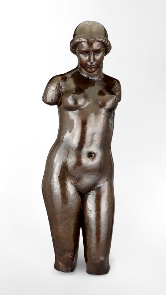 Naked woman sculpture, Torse de Dina (1943) by Aristide Maillol. Original from The Getty. Digitally enhanced by rawpixel.