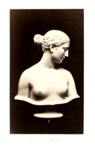 Naked woman sculpture, Bust of Greek Slave (1870–1890) by Hiram Powers. Original from The Getty. Digitally enhanced by rawpixel.. Free illustration for personal and commercial use.