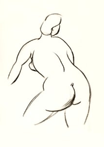 Naked woman showing her bottom. Female Nude, Back View by Carl Newman. Original from The Smithsonian. Digitally enhanced by rawpixel.. Free illustration for personal and commercial use.