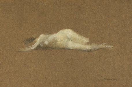 Naked woman posing sensually, vintage erotic art. Nude Woman on Her Side by Thomas Wilmer Dewing. Original from The Yale University Art Gallery. Digitally enhanced by rawpixel.. Free illustration for personal and commercial use.
