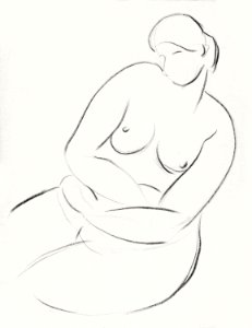 Naked woman showing her breasts, vintage erotic art. Seated Female Nude by Carl Newman. Original from The Smithsonian. Digitally enhanced by rawpixel.. Free illustration for personal and commercial use.