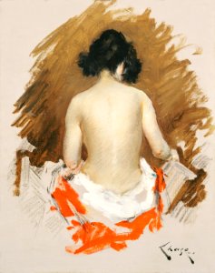 Naked Japanese woman with a kimono, vintage erotic art. Nude (1901) by William Merritt Chase. Original from The National Gallery of Art. Digitally enhanced by rawpixel.. Free illustration for personal and commercial use.