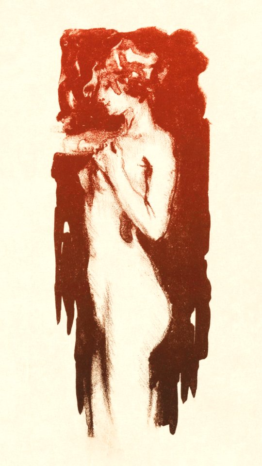 Staande naakte vrouw (1891–1931) by Huib Luns. Original from The Rijksmuseum. Digitally enhanced by rawpixel.