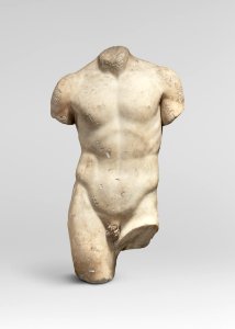 Male nude sculpture, Marble torso of a youth (ca. A.D. 118–161). Original from The MET Museum. Digitally enhanced by rawpixel.