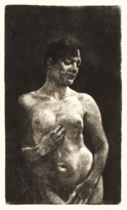 Naked woman. A Standing Nude (1891) by Max Klinger. Original from The National Gallery of Art. Digitally enhanced by rawpixel.. Free illustration for personal and commercial use.