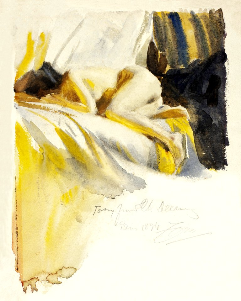 Nude Lying On Bed (1894) by Anders Zorn. Original from The Art Institute of Chicago. Digitally enhanced by rawpixel.