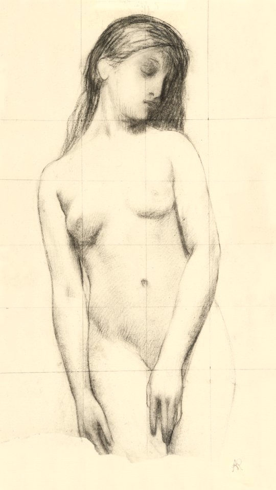 Naked woman showing her breasts, vintage erotic art. Study of a naked woman, eyes closed by Renan, Ary Ernest. Original from The Public Institution Paris Musées. Digitally enhanced by rawpixel.