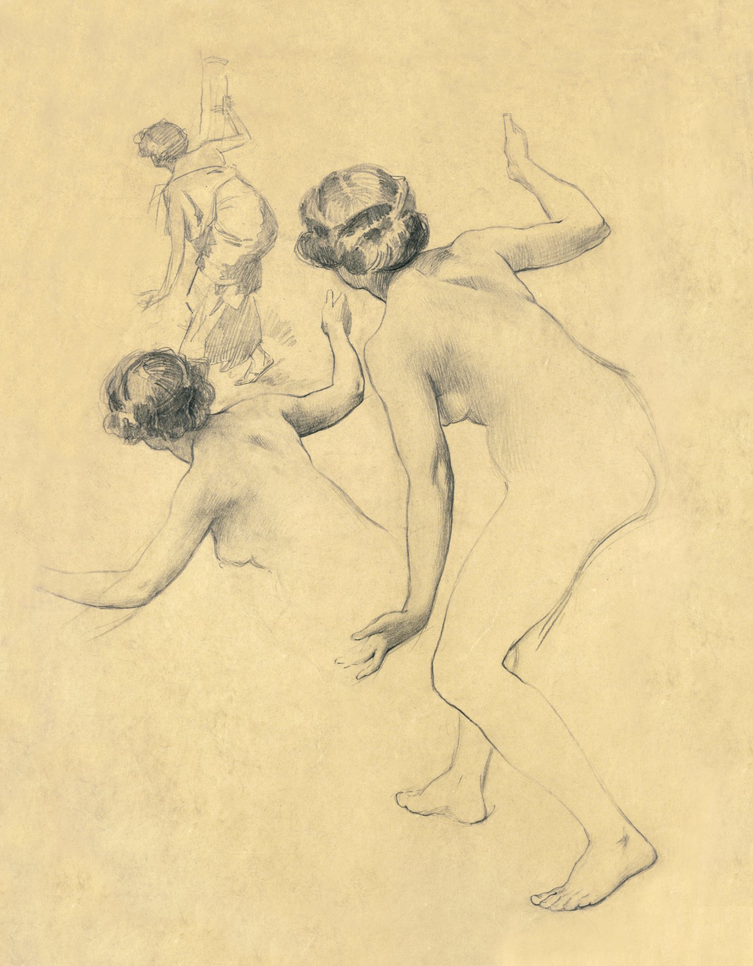 Naked women bending over. Study of Bending Nude Figure (1900) by Louis  Schaettle. Original from The Smithsonian. Digitally enhanced by rawpixel. -  Traditional visual art under Public domain license