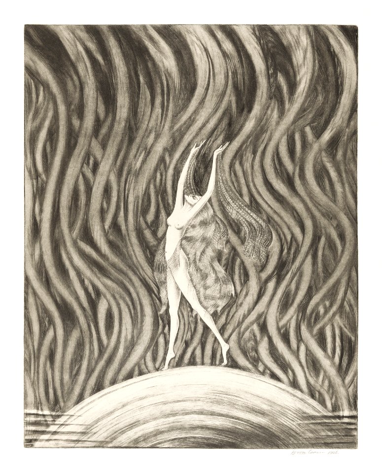 Dansende, naakte vrouw (1926) by Hein von Essen. Original from The Rijksmuseum. Digitally enhanced by rawpixel.