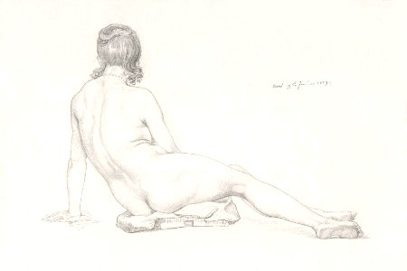 Naked woman showing her bottom. Seated Female Nude Seen from the Back (1819) by Samuel Amsler. Original from The MET museum. Digitally enhanced by rawpixel.. Free illustration for personal and commercial use.