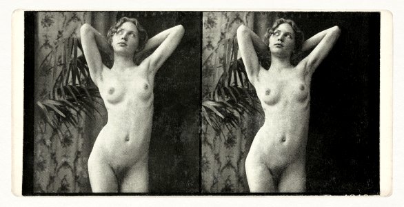 Portrait of a naked woman (ca. 1873–1910). Original from The Rijksmuseum. Digitally enhanced by rawpixel.