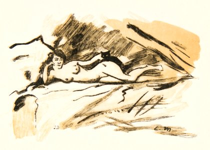 Naked woman posing sexually, vintage nude illustration. Female Nude (1858) by Daniel Huntington. Original from The Smithsonian. Digitally enhanced by rawpixel.