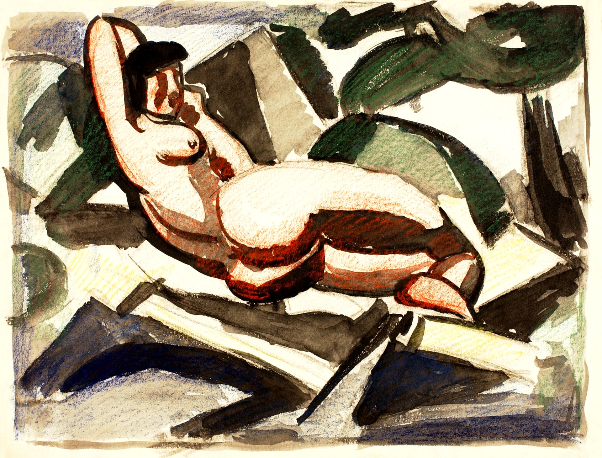 Vintage erotic nude art of a naked woman. Reclining Nude Women by Carl  Newman. Original from The Smithsonian. Digitally enhanced by rawpixel. -  Traditional visual art under Public domain license