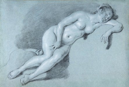 Naked woman posing sexually, vintage nude illustration. Reclining Female Nude by Govert Flinck. Original from The MET museum. Digitally enhanced by rawpixel.. Free illustration for personal and commercial use.