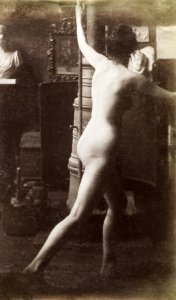 Nude Photography of famale from the back (ca. 1900–1914). Original from The Rijksmuseum. Digitally enhanced by rawpixel.