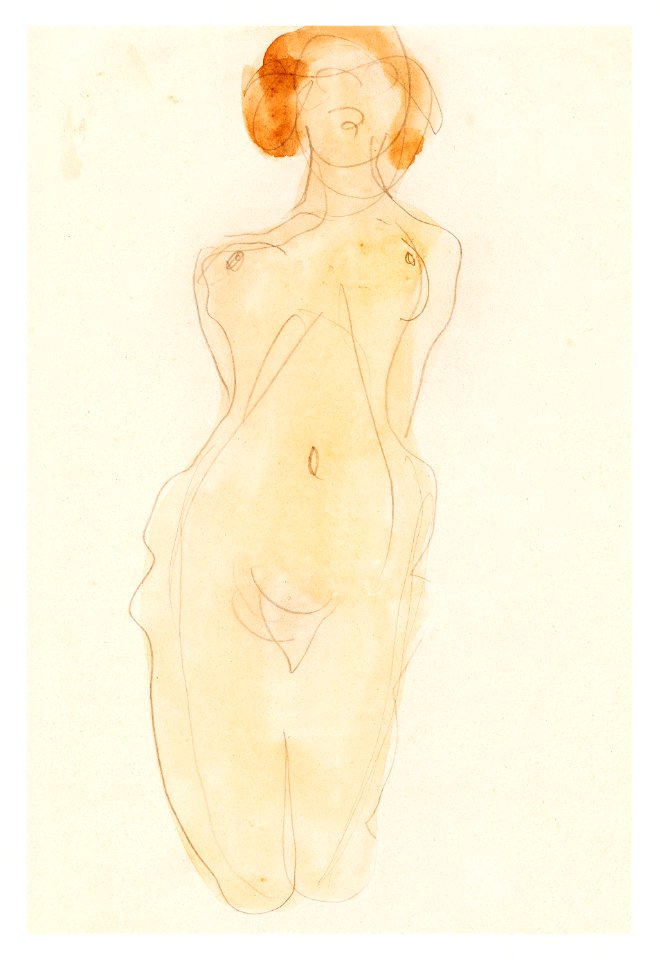 Naked woman posing sexually, vintage nude illustration. Extase by Auguste Rodin. Original from Yale University Art Gallery. Digitally enhanced by rawpixel.