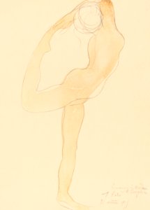 Naked woman dancing, vintage nude illustration. Dancing Figure (1905) by Auguste Rodin. Original from The National Gallery of Art. Digitally enhanced by rawpixel.. Free illustration for personal and commercial use.