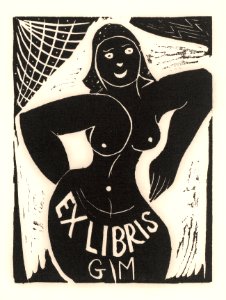 Naked woman showing her breasts, vintage nude illustration. Ex libris van Gianni Mantero (1907–1985) by Erna Friedländer. Original from The Rijksmuseum. Digitally enhanced by rawpixel.. Free illustration for personal and commercial use.
