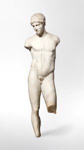 Marble statue of a youth (1st century A.D.). Original from The MET Museum. Digitally enhanced by rawpixel.. Free illustration for personal and commercial use.