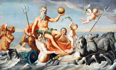 The Return of Neptune (ca. 1754) by John Singleton Copley. Original from The MET Museum. Digitally enhanced by rawpixel.. Free illustration for personal and commercial use.