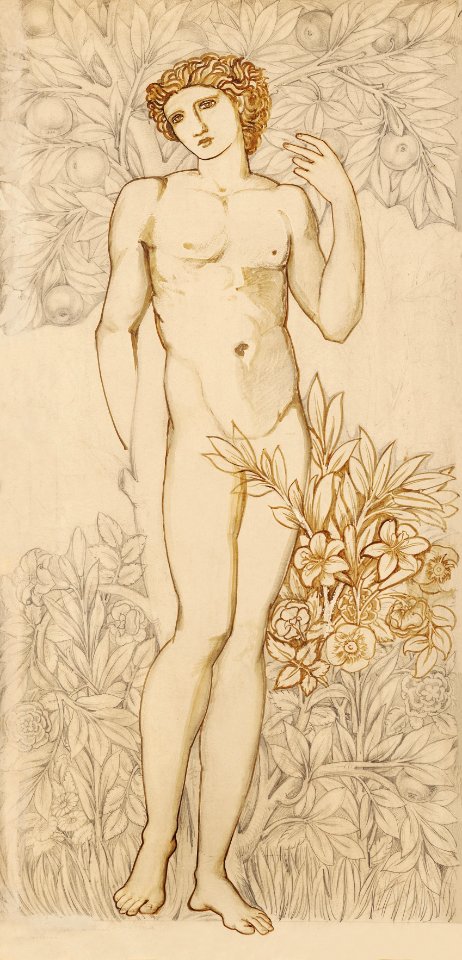 The Angels of the Hierarchy: Male Nude: Imago Dei (1873) by Edward Burne-Jones. Original from The Birmingham Museum. Digitally enhanced by rawpixel.