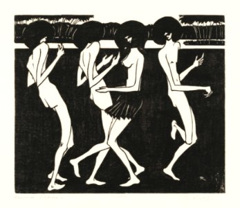 Dansende Papoea's (1921–1922) by Johannes Frederik Engelbert ten Klooster. Original from The Rijksmuseum. Digitally enhanced by rawpixel.. Free illustration for personal and commercial use.