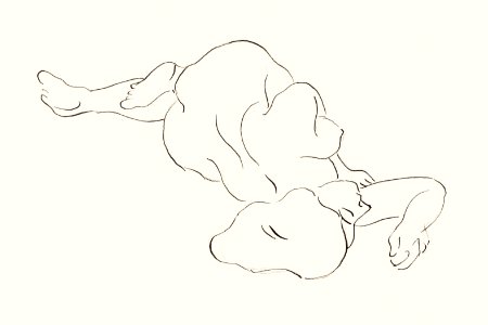 Naked woman posing sensually, vintage erotic art. Reclining Female Nude by Carl NewmanCarl Newman. Original from The Smithsonian. Digitally enhanced by rawpixel.. Free illustration for personal and commercial use.
