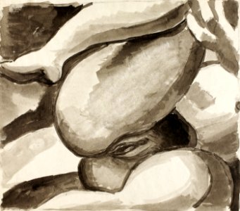 Naked woman showing her vagina. Female Nude by Carl Newman. Original from The Smithsonian. Digitally enhanced by rawpixel.. Free illustration for personal and commercial use.