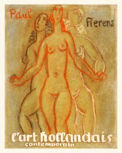 Ontwerp voor Paul Fierens "l'Art Hollandais comtemporain" drie naakte vrouwen (1933) by Leo Gestel. Original from The Rijksmuseum. Digitally enhanced by rawpixel.. Free illustration for personal and commercial use.