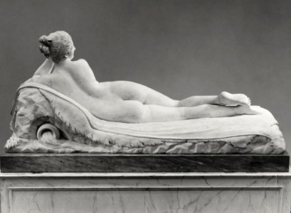 Reclining Naiad (1819–1824) by Antonio Canova. Original from The MET museum. Digitally enhanced by rawpixel.. Free illustration for personal and commercial use.