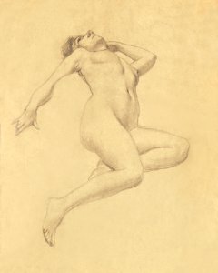 Vintage erotic nude art of a naked woman. Study of Reclining Nude Figure (1900) by Louis Schaettle. Original from The Smithsonian. Digitally enhanced by rawpixel.. Free illustration for personal and commercial use.