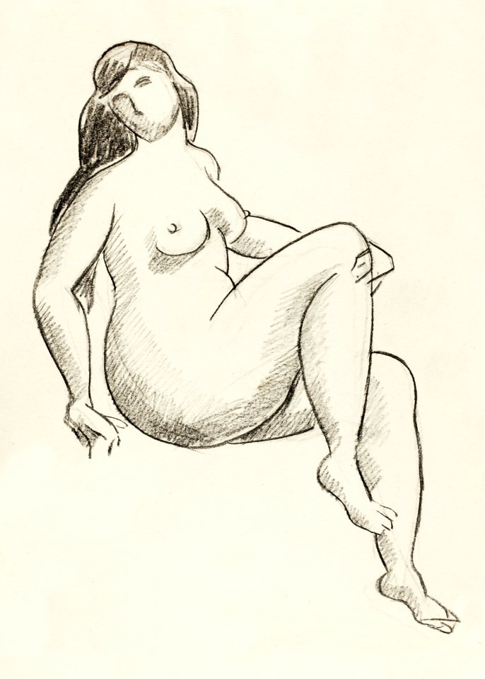 Vintage Art Nudes Erotica - Vintage erotic nude art of a naked woman. Seated Female Nude by Carl  Newman. Original from The Smithsonian. Digitally enhanced by rawpixel. -  Free Stock Illustrations | Creazilla