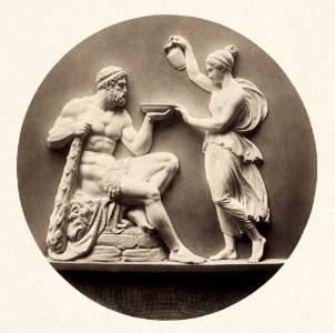 Hercules and Hebe (1872) by John G. Unnevehr. Original from The MET Museum. Digitally enhanced by rawpixel.. Free illustration for personal and commercial use.