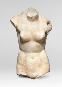 Classic sculpture showing breasts,
Aphrodite torso during Hellenistic Period. Original from The Cleveland Museum of Art. Digitally enhanced by rawpixel.