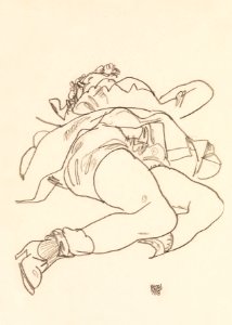 Erotic art woman. Reclining Woman with Raised Skirt (1918) by Egon Schiele. Original female line art drawing from The MET museum. Digitally enhanced by rawpixel.. Free illustration for personal and commercial use.
